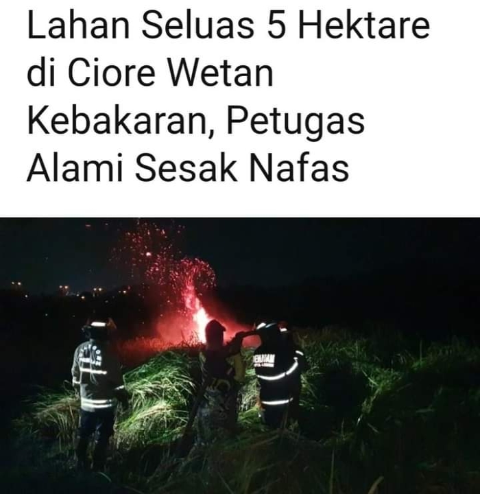 Kebakaran Lahan Di Ciore Kelurahan Grogol Kec. grogol Kota Cilegon